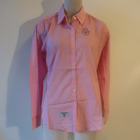 NWT Womens Romi Basha Pink Hamsa Button Down Shirt O/S* - Picture 1 of 6